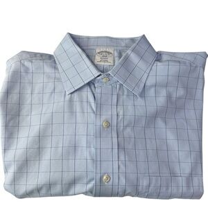 2/$25 Brooks Brothers Light Blue Plaid Shirt